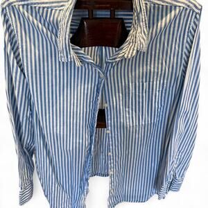 Blue and white striped jcrew